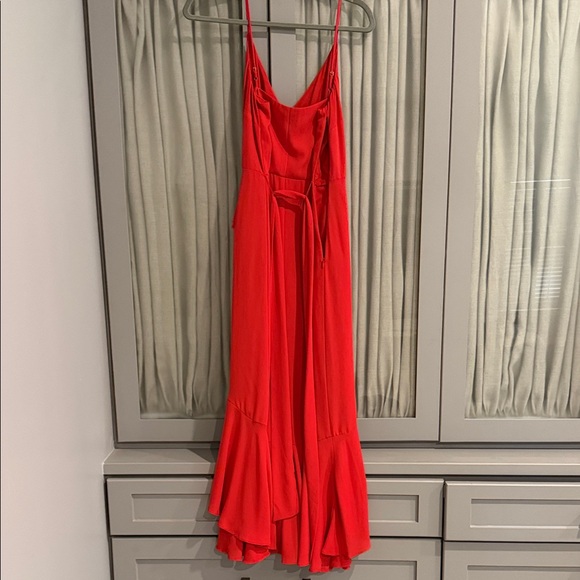 J Crew Red Ruffle Dress - Picture 2 of 3